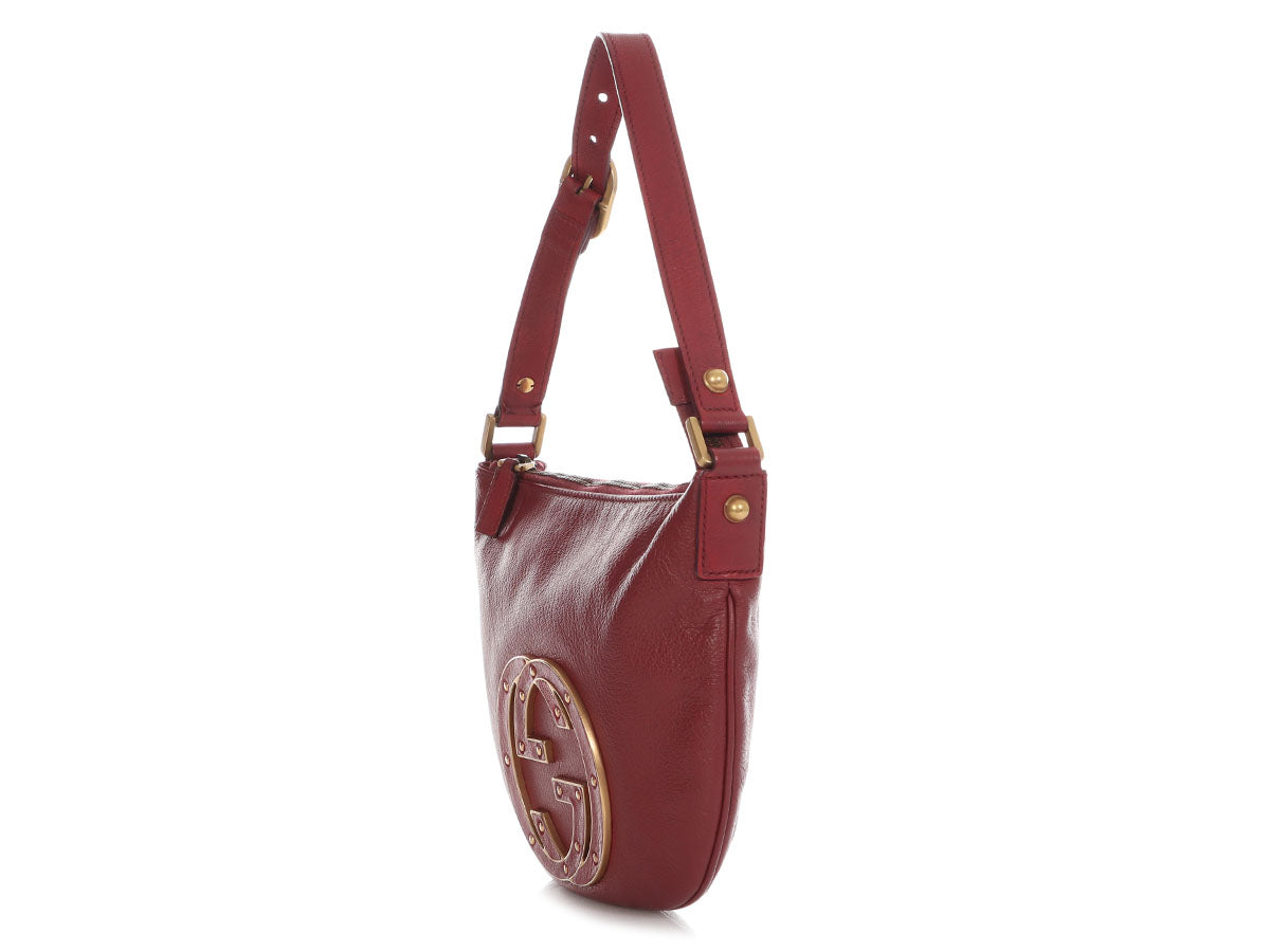Gucci Shoulder Bag Leather Red