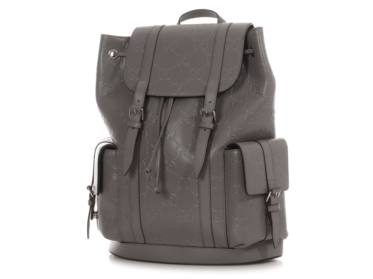 Gucci Gray Jumbo Backpack Medium