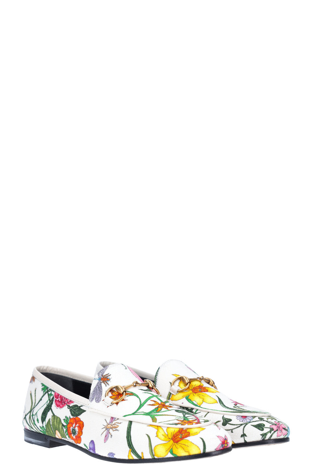 GUCCI Jord n Flats Canvas Flora