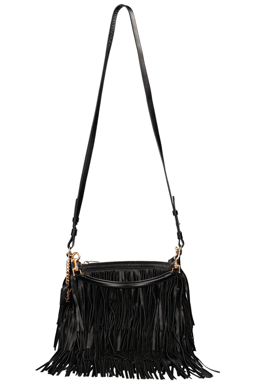 Emmanuelle Hobo Bag Fringes Black