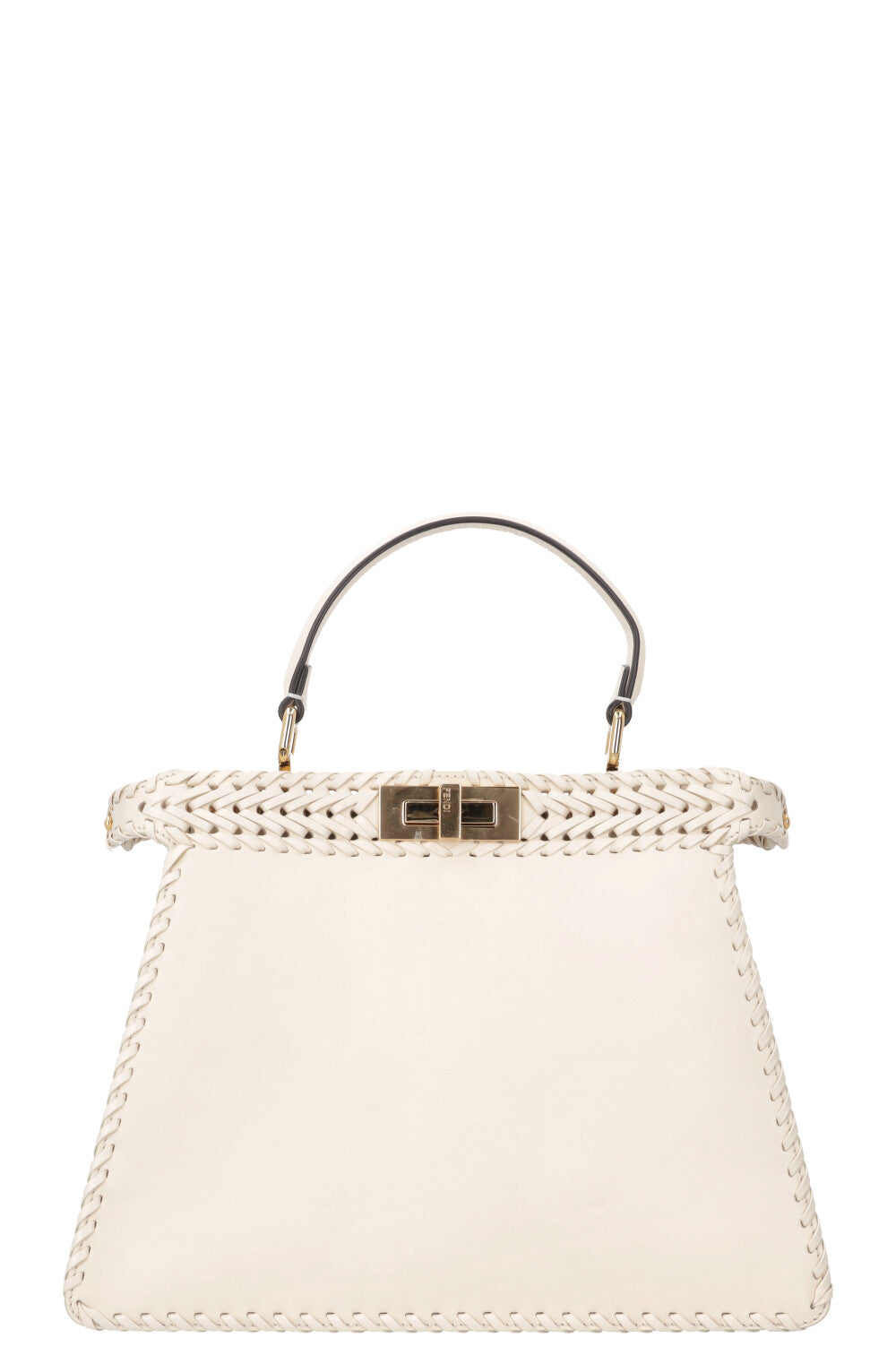 Fendi Peekaboo ISeeU Cream Woven Handbag