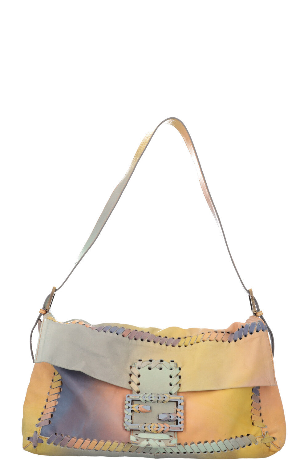 Fendi Crossbody Bag Baguette Leather Maxi Shoulder Bag