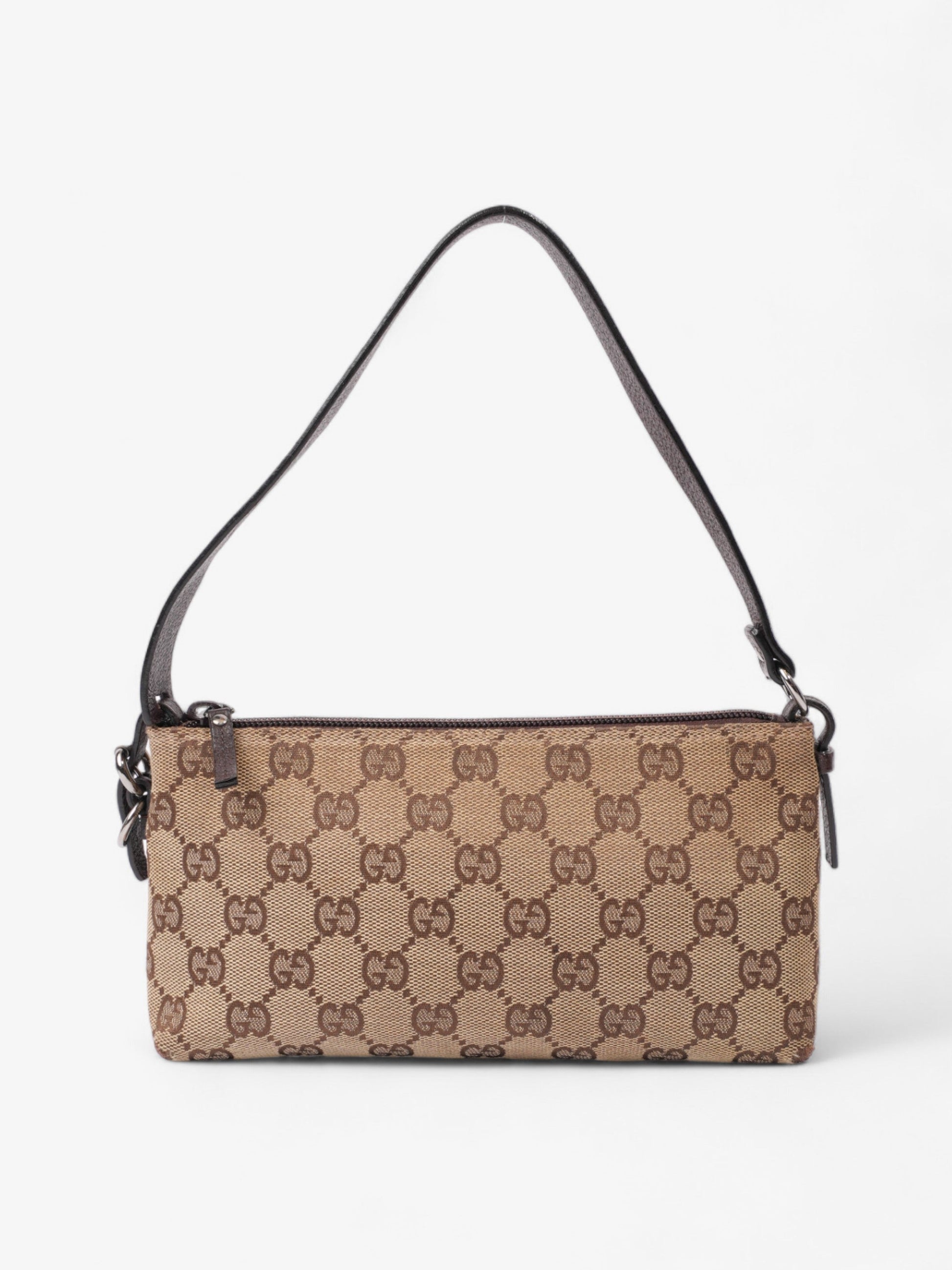 Gucci Pochette Supreme Coated Shoulder Bag Canvas Brown