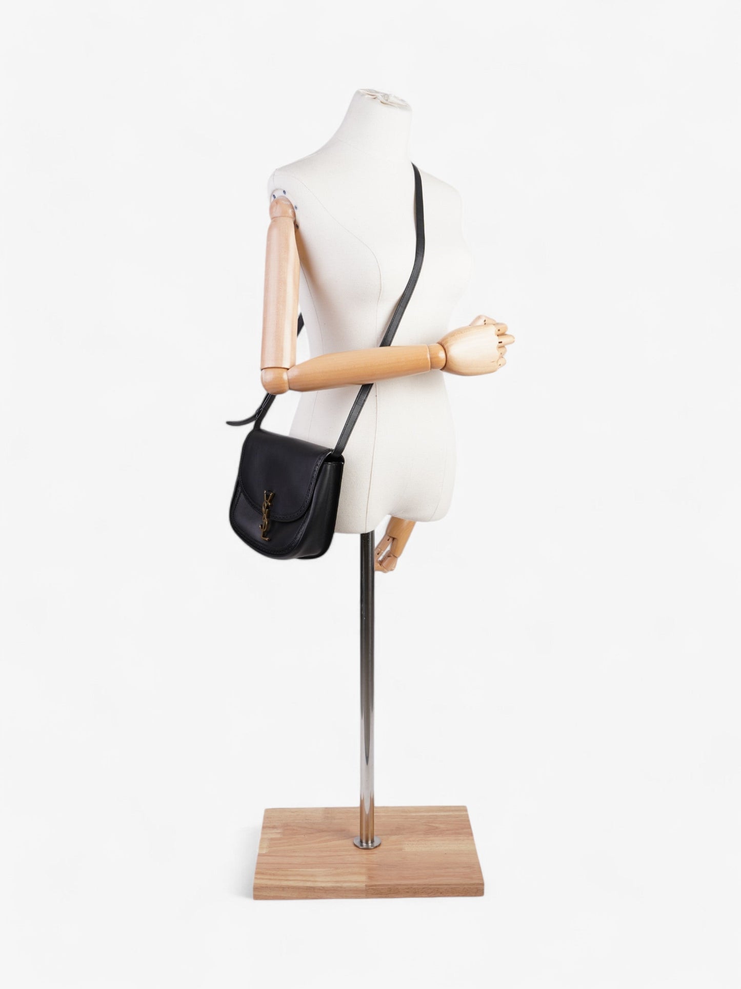 YSL Saint Laurent Kaia Calfskin Crossbody Bag Leather Black Medium Calfskin Leather Medium