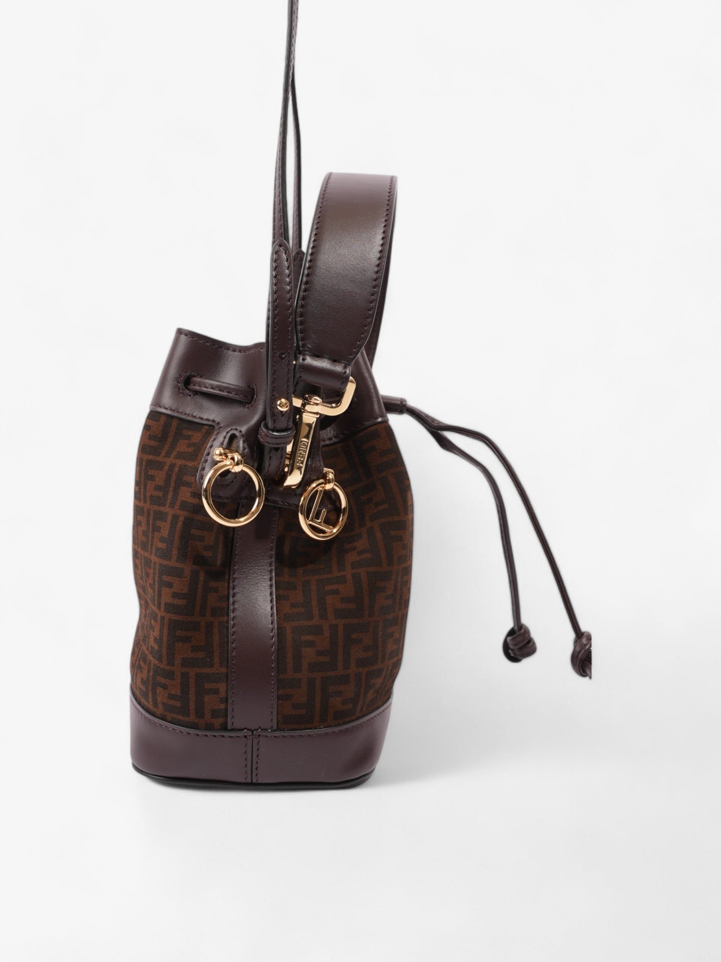 Fendi Mon Tresor Tobacco Calfskin Crossbody Bag Leather Brown Mini