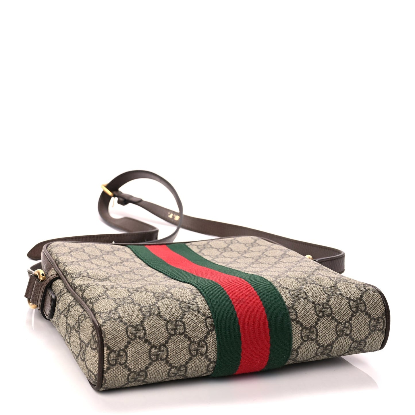Gucci GG Supreme Monogram Web Small Ophidia Messenger Bag Brown