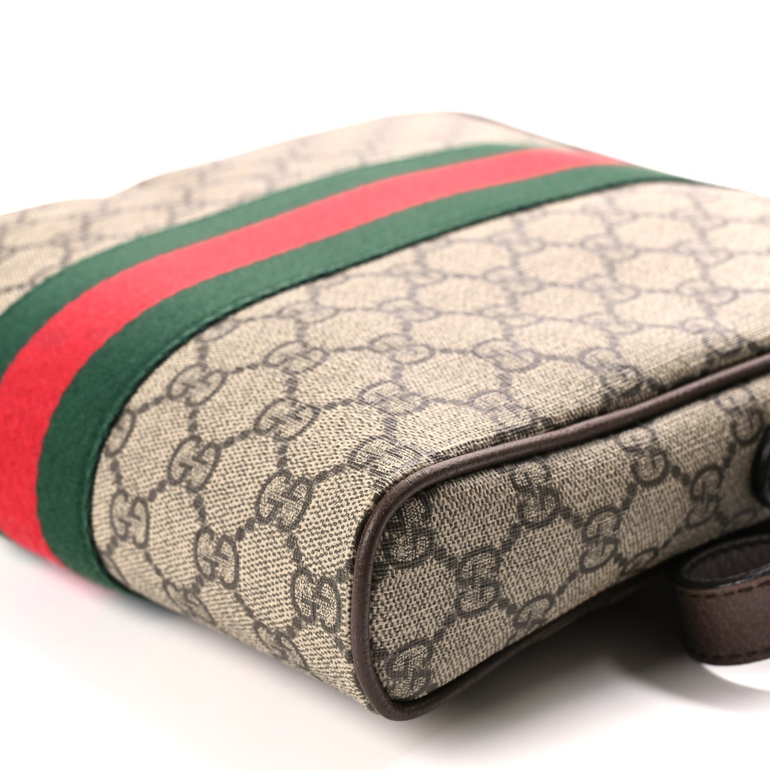 Gucci GG Supreme Monogram Web Small Ophidia Messenger Bag Brown