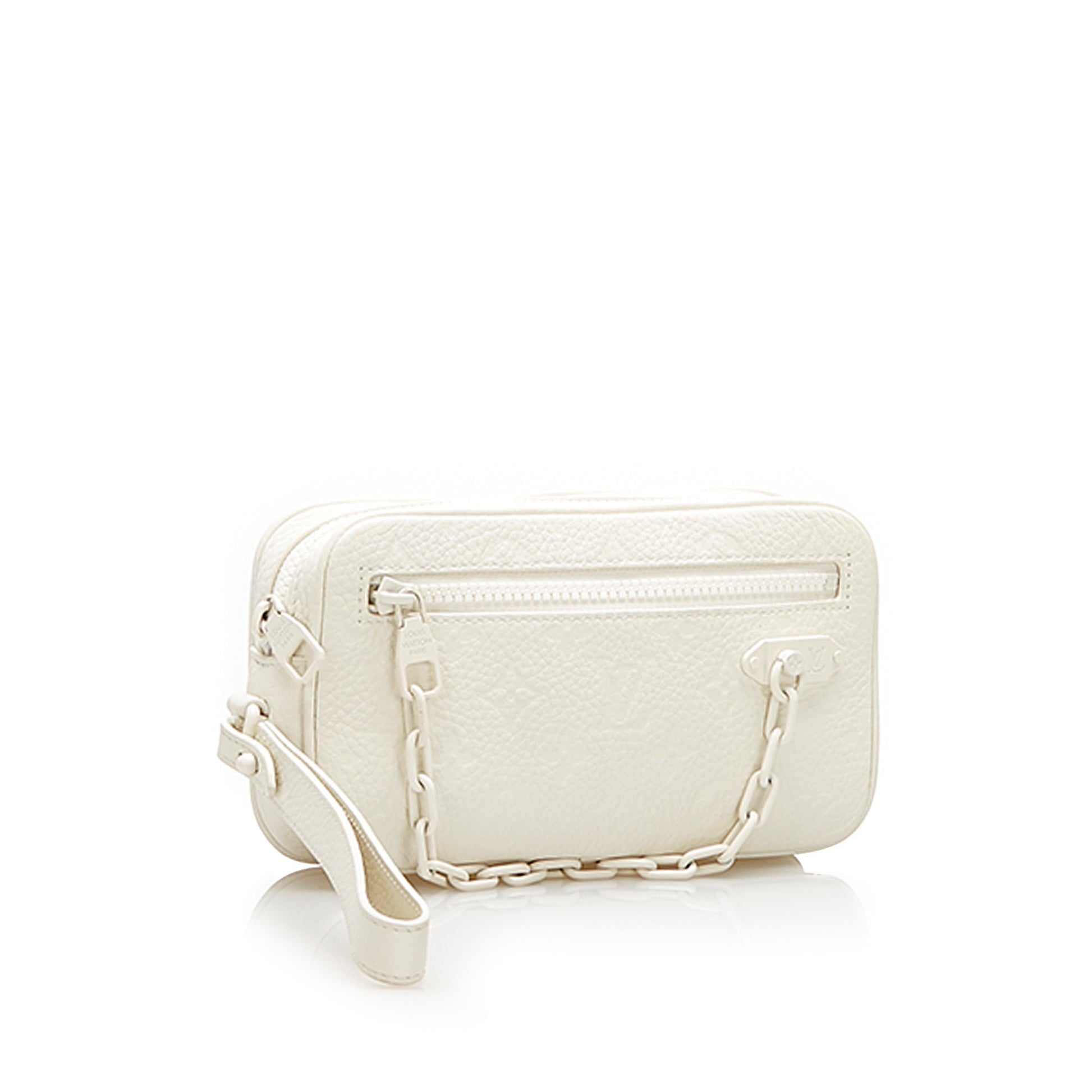 Louis-Vuitton Louis Vuitton Monogram Taurillon Volga Pochette White