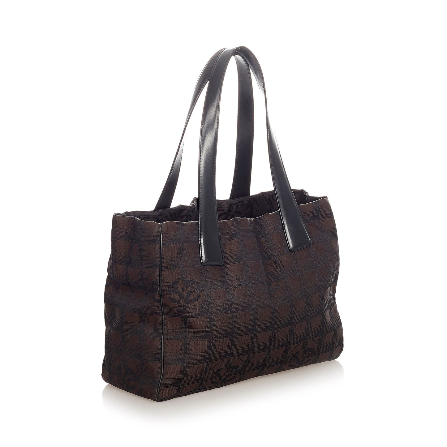 Chanel New Travel Line Tote Bag Canvas Black