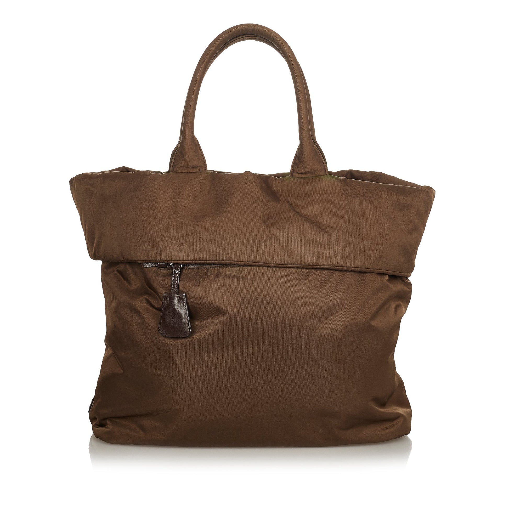 Prada Tessuto Reversible Tote Bag Brown Tote Bag 3