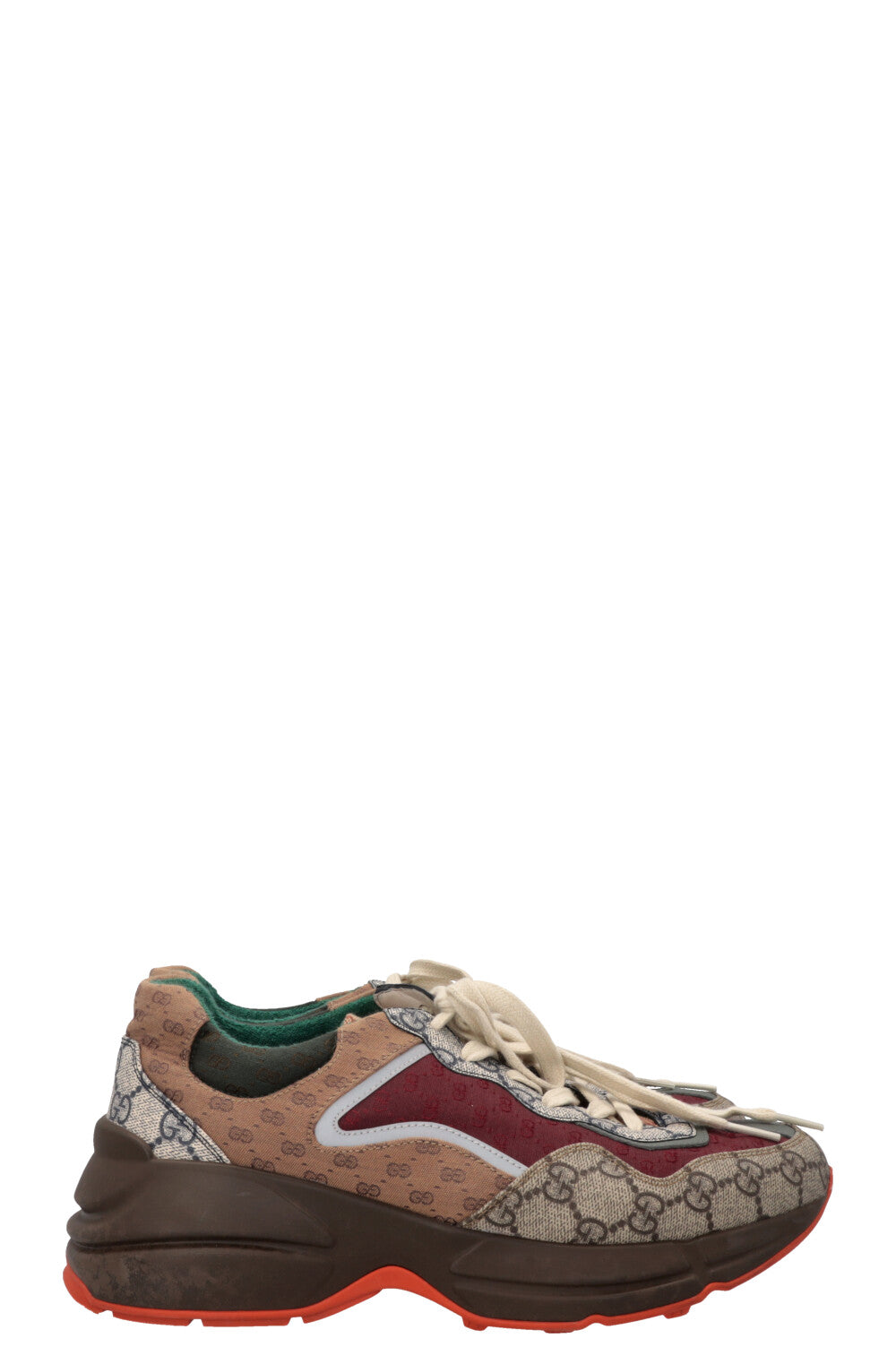 GUCCI Rhyton Sneakers GG Brick Brown