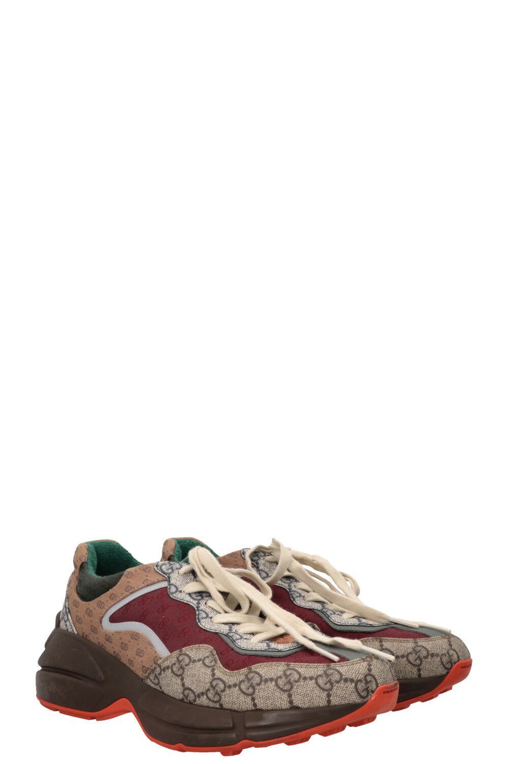 GUCCI Rhyton Sneakers GG Brick Brown