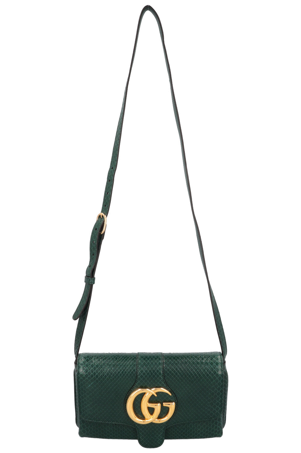 GUCCI Small Arli Crossbody Bag Python Green