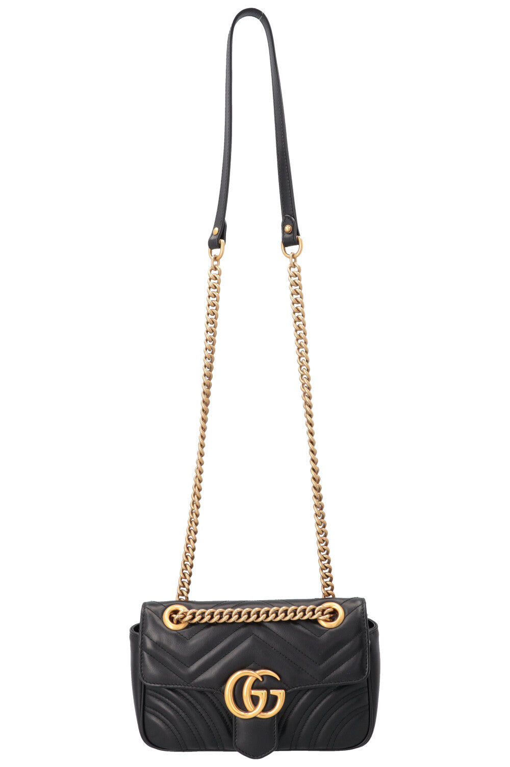 GUCCI Small Marmont Bag Leather Black