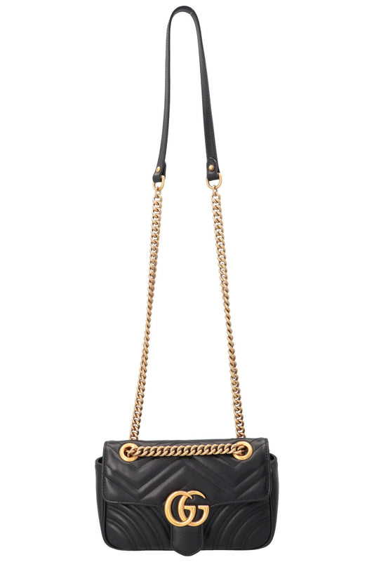 GUCCI Small Marmont Bag Leather Black