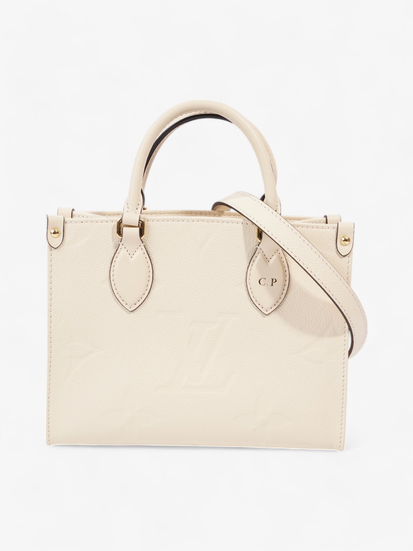 Louis Vuitton On Go Creme PM Empreinte Leather On The Go Handbag