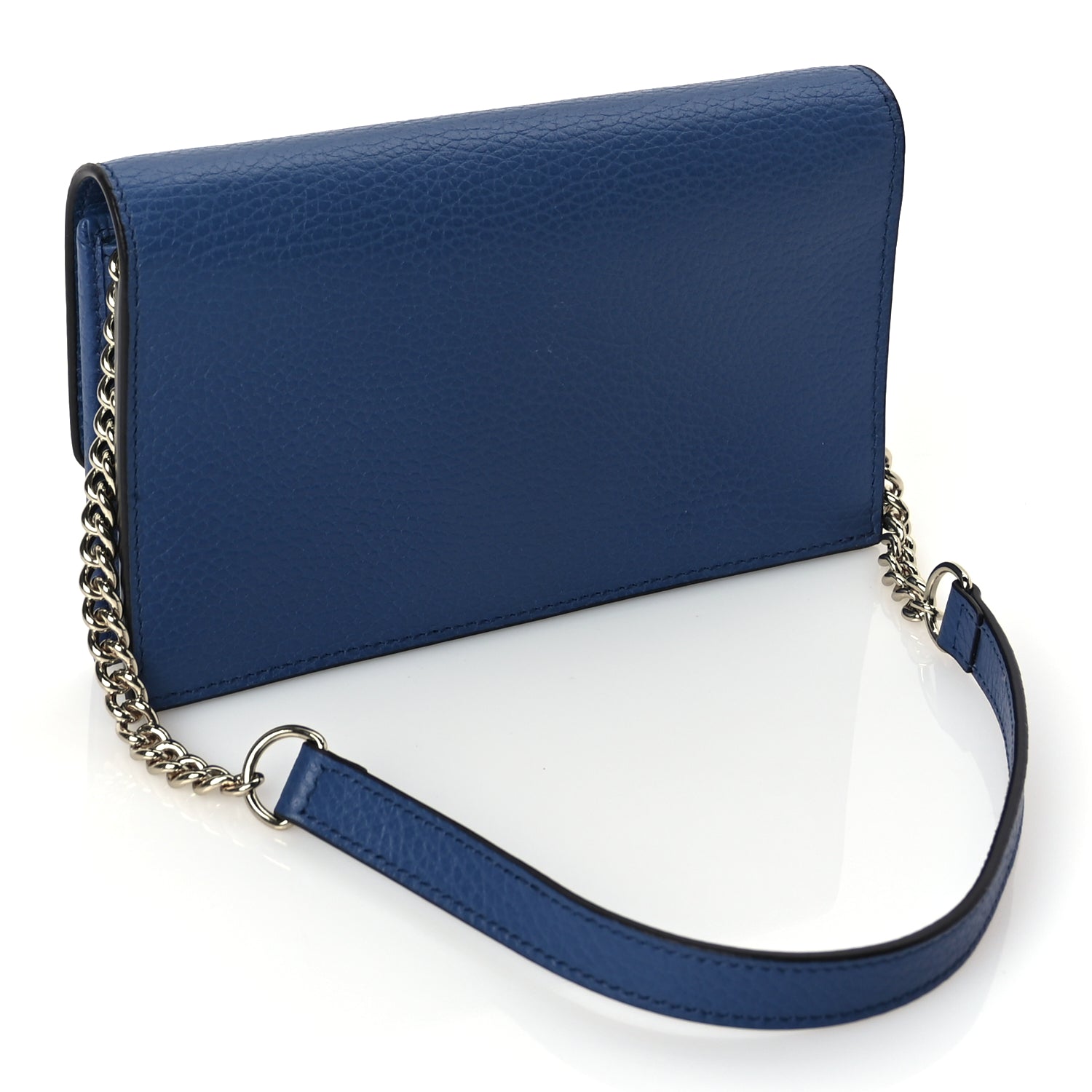 Gucci Dollar Calfskin Interlocking G Chain Wallet Caspian