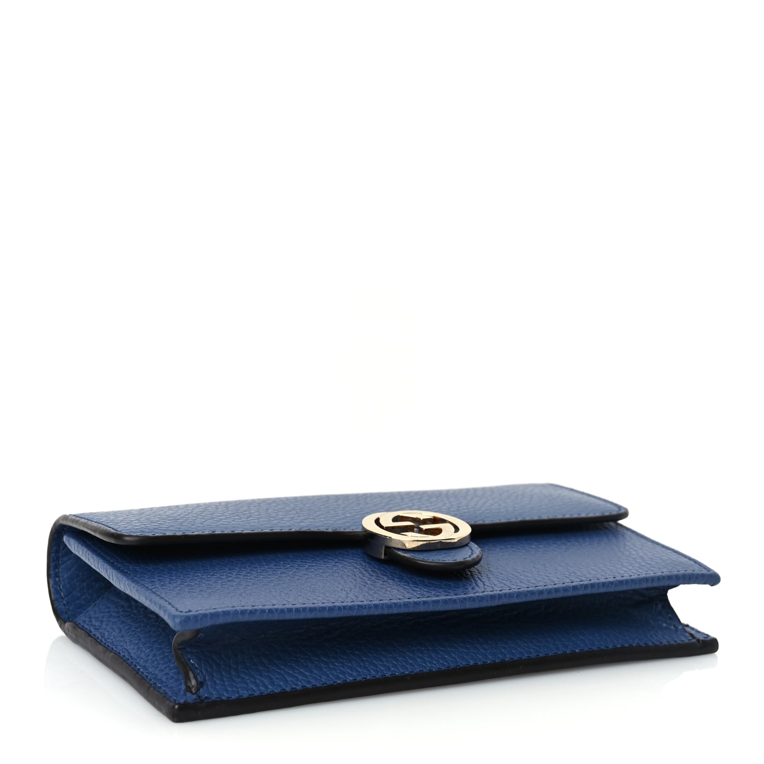 Gucci Dollar Calfskin Interlocking G Chain Wallet Caspian