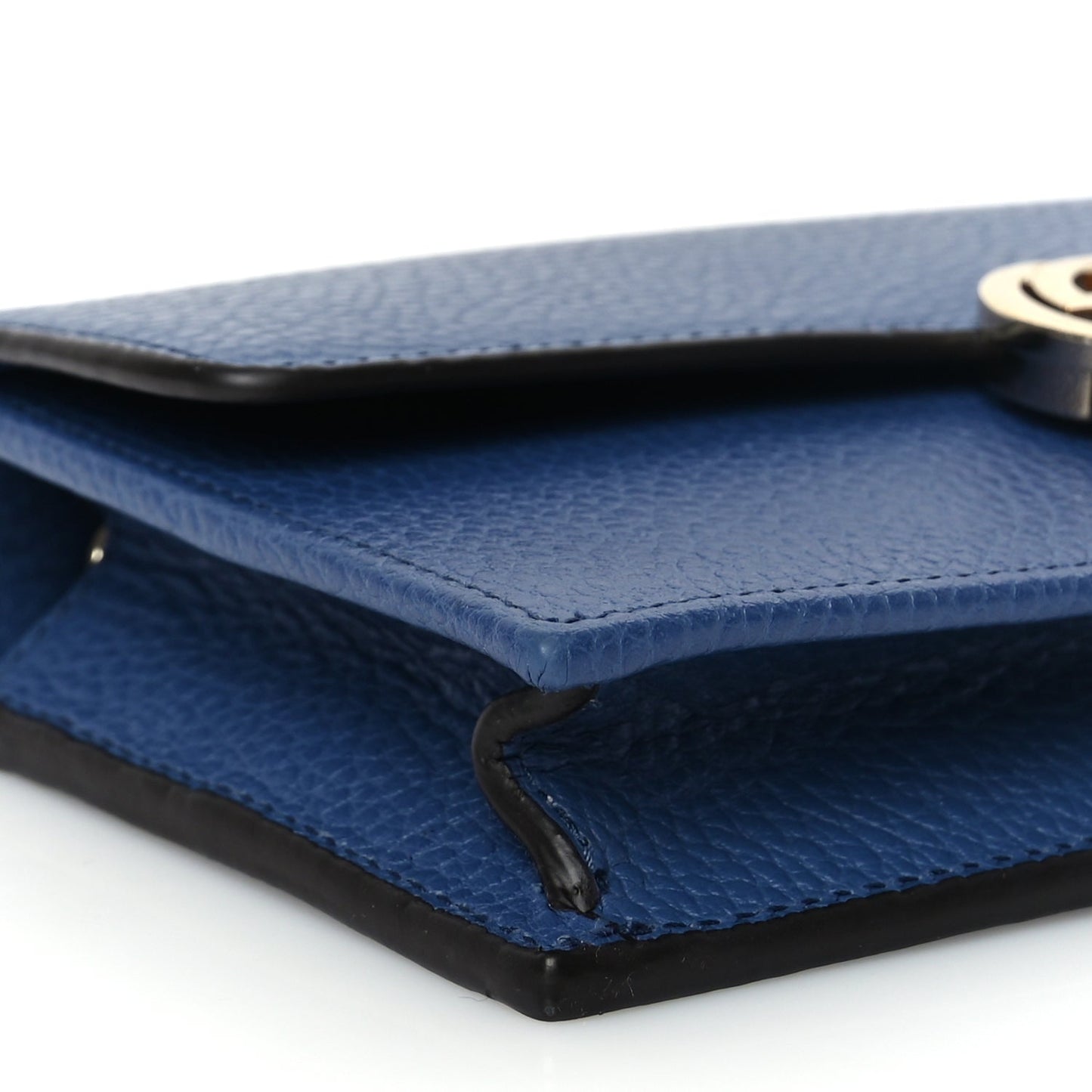 Gucci Dollar Calfskin Interlocking G Chain Wallet Caspian