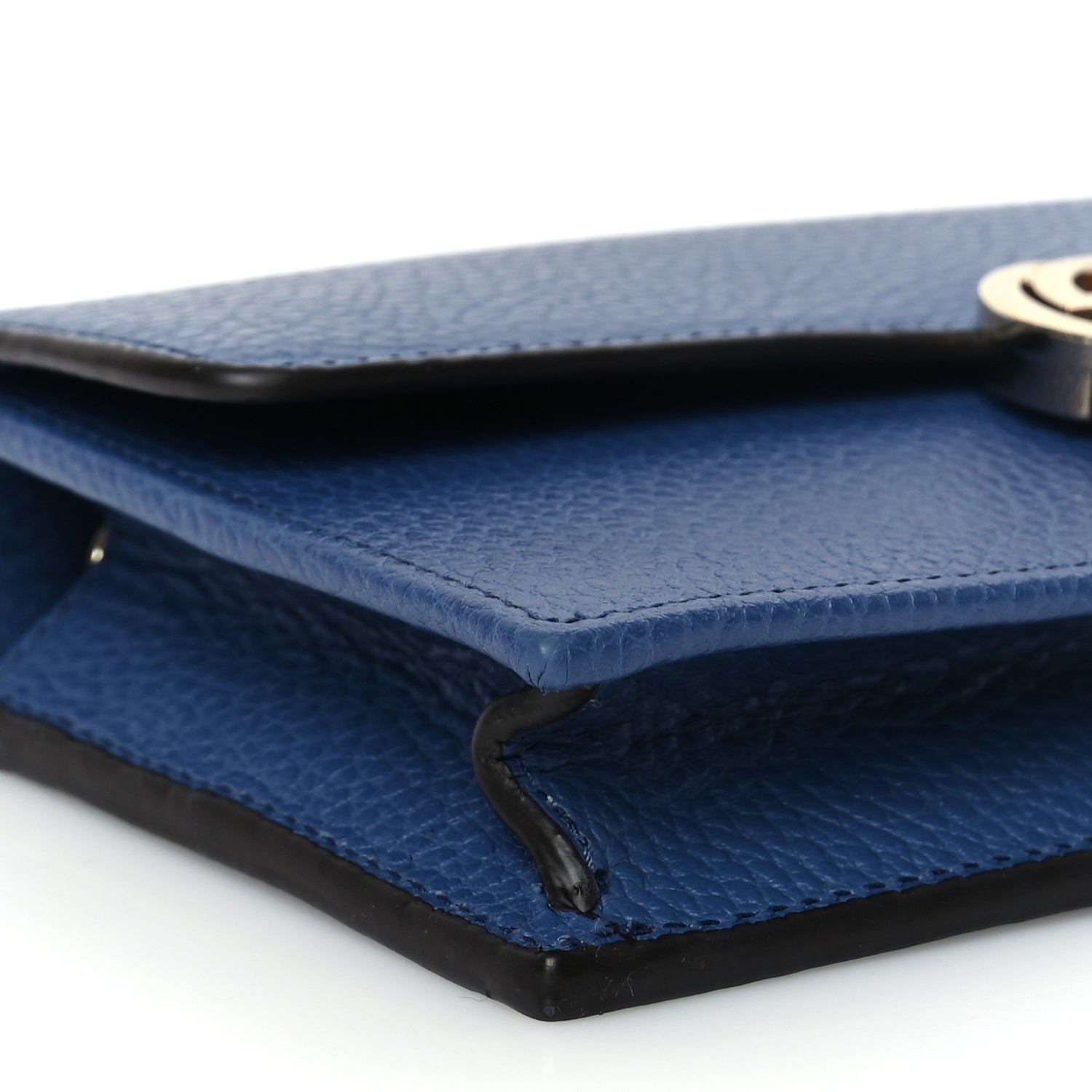 Gucci Dollar Calfskin Interlocking G Chain Wallet Caspian