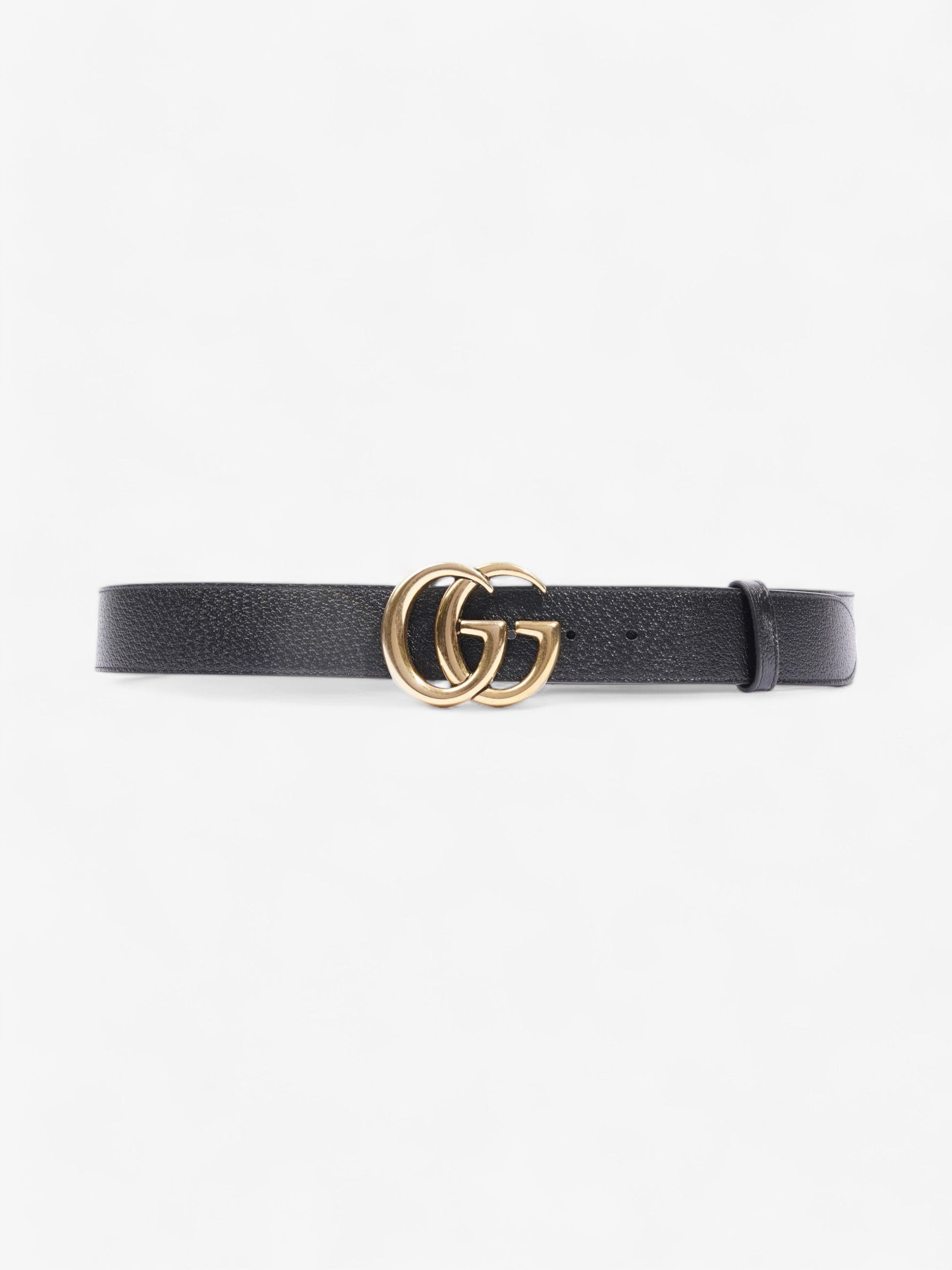 Gucci Marmont Belt Handbag Leather Black Accessory 100Cm 40