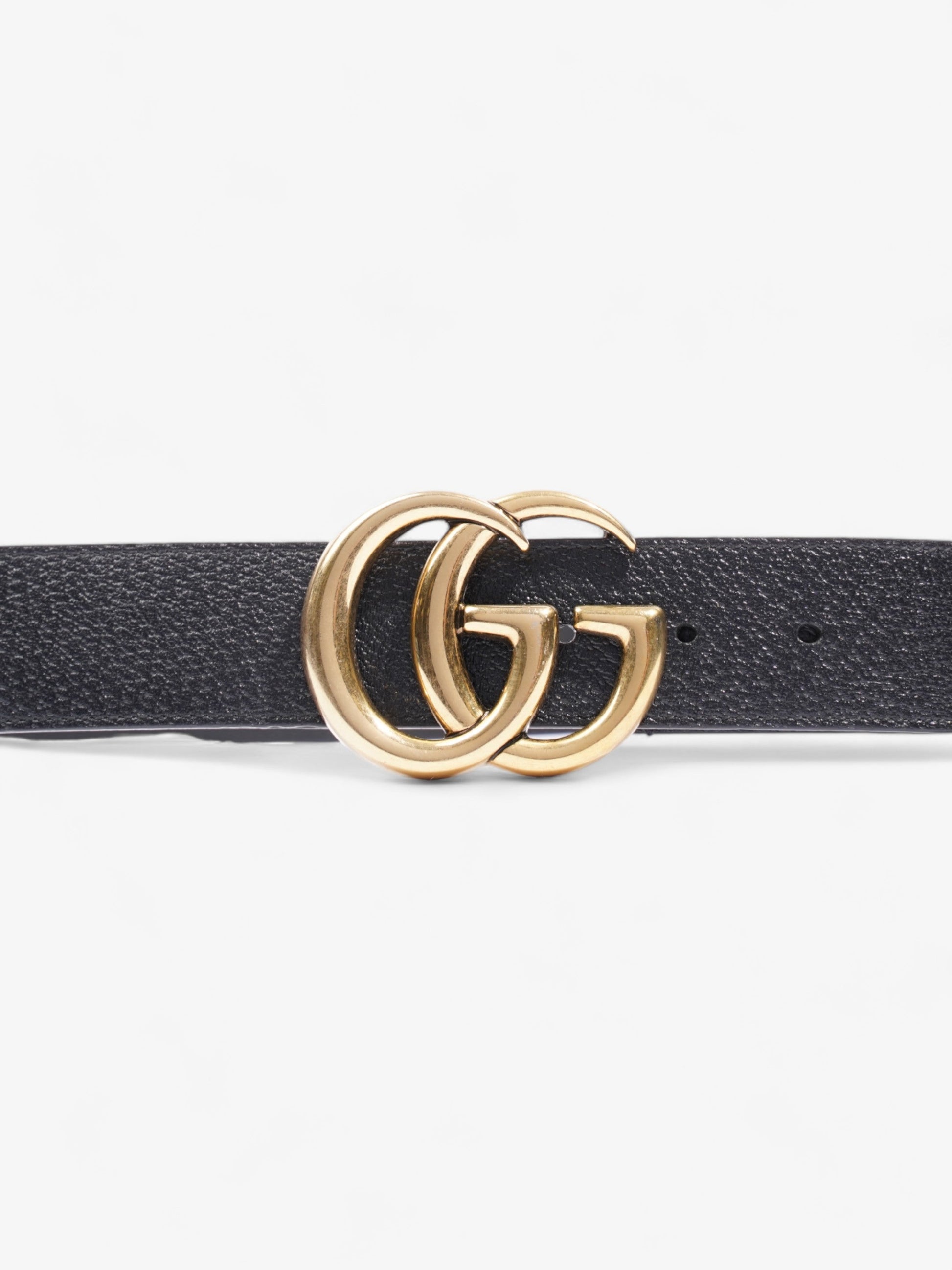 Gucci Marmont Belt Handbag Leather Black Accessory 100Cm 40