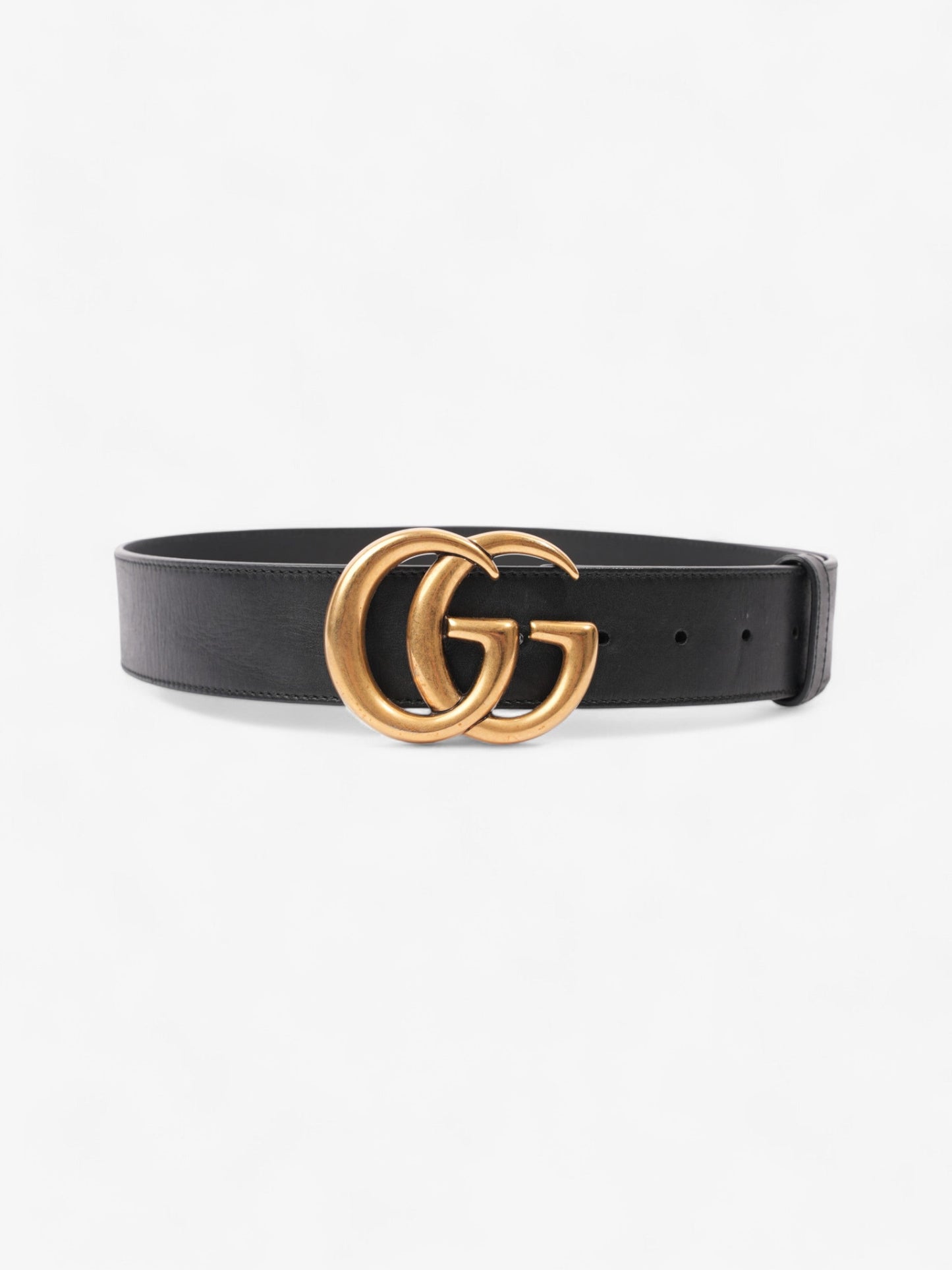 Gucci Marmont Re Edition Wide Belt Handbag Leather Black Accessory 80Cm 32