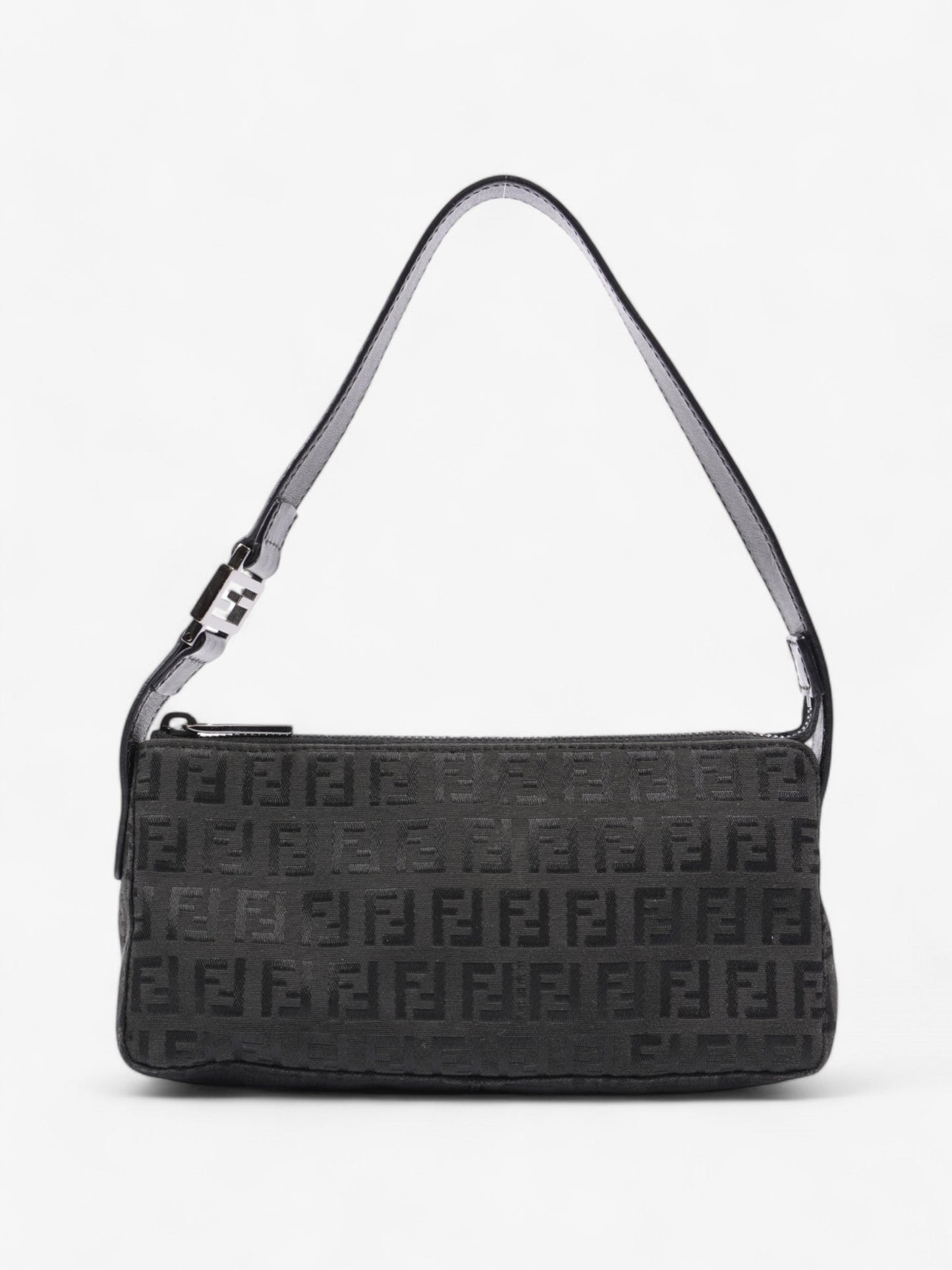 Fendi Shoulder Bag Canvas Black