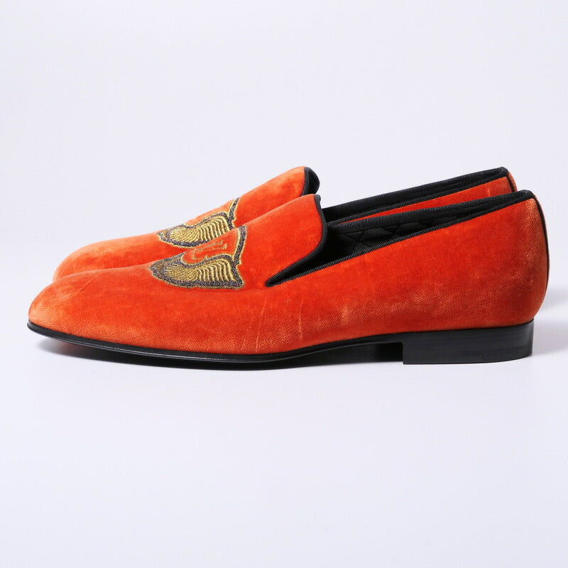 Louis Vuitton Slip-on Velor 6.5 Orange Handbag