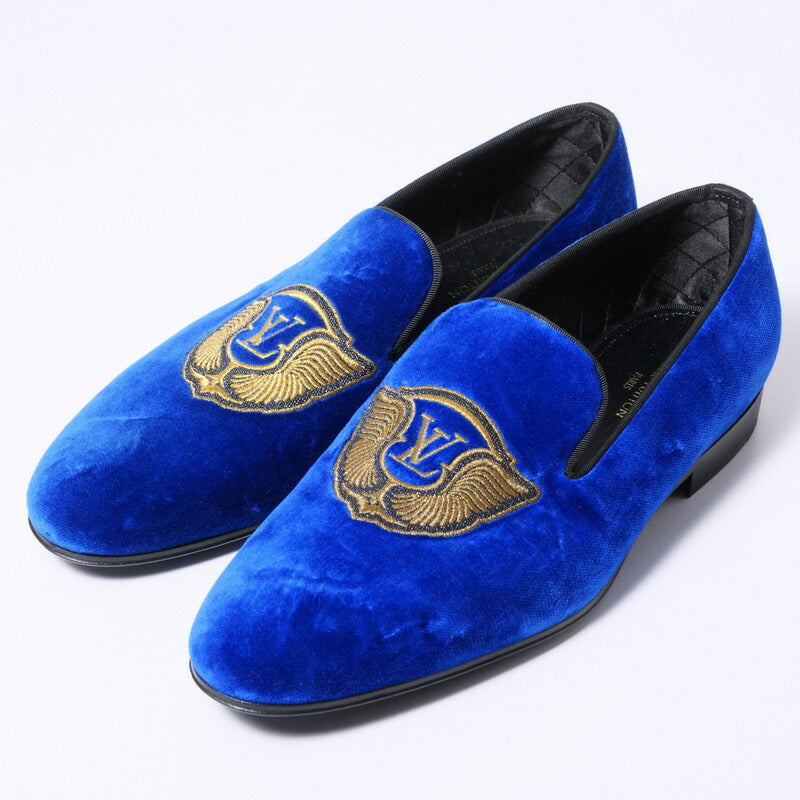 Louis Vuitton Slip-on Velor 7 Blue Handbag