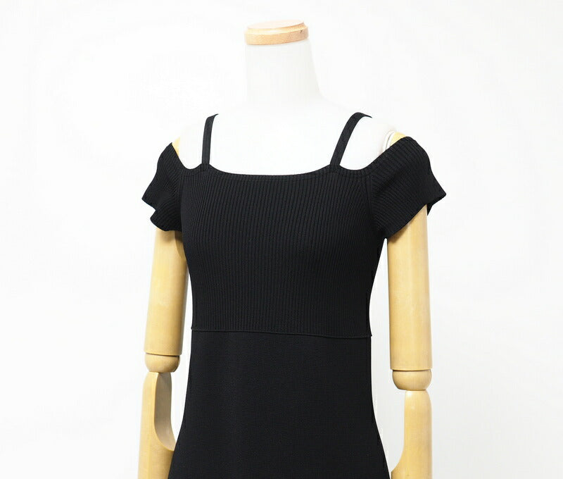 Chanel knit 80 rayon 20 nylon 42 Black Handbag