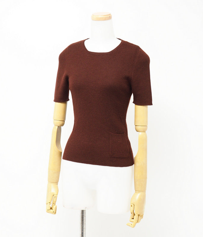 Chanel knit cashmere Bordeaux type 40 Brown Handbag