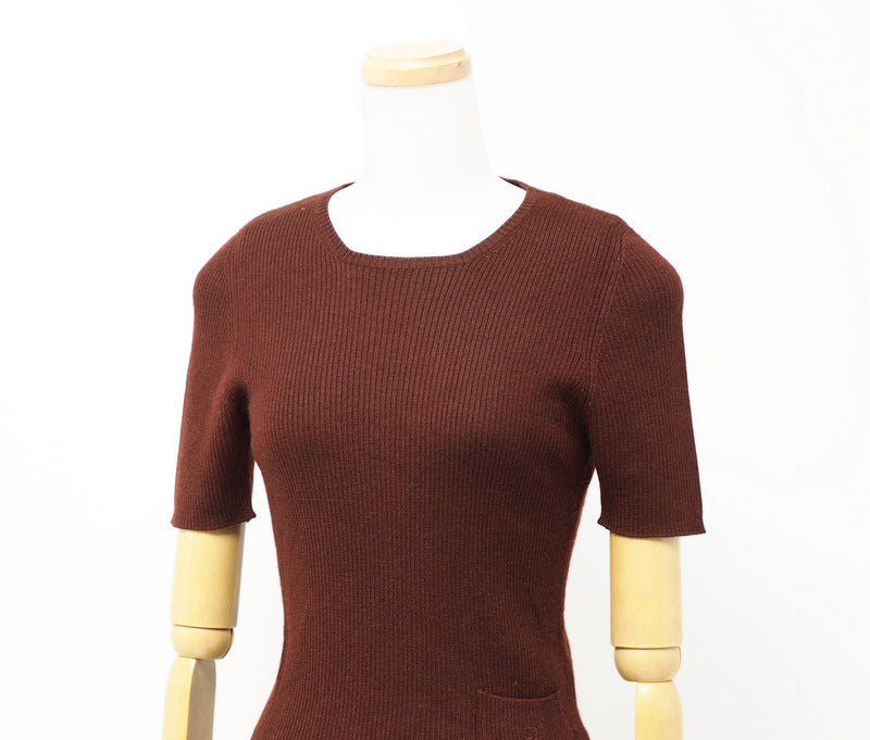 Chanel knit cashmere Bordeaux type 40 Brown Handbag