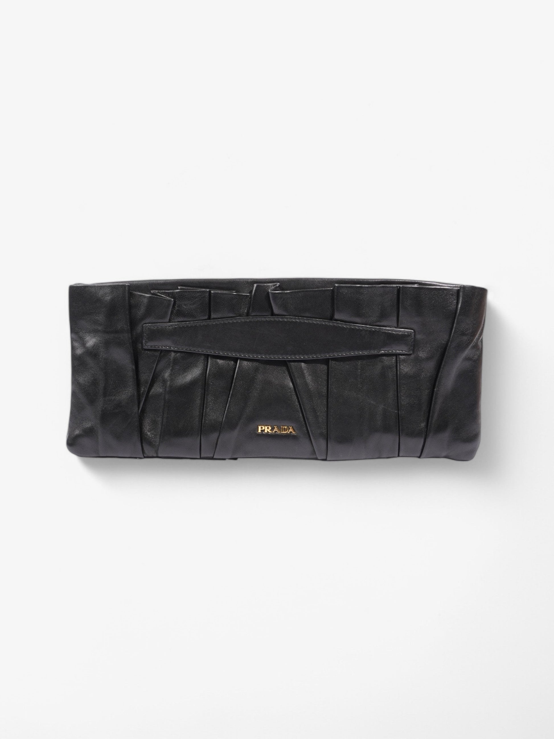 Prada Clutch Leather Black Clutch Bag