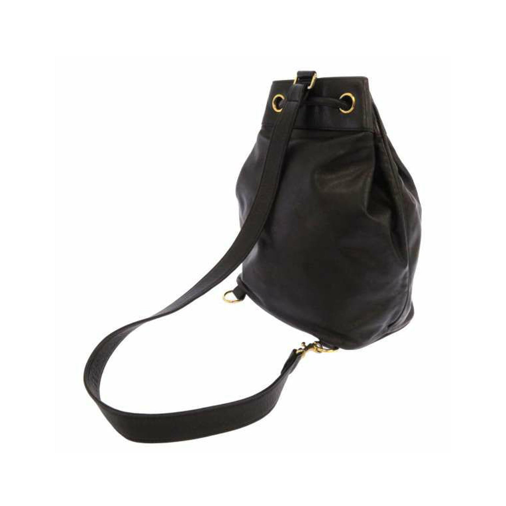 Chanel CC Lambskin Leather Backpack Black Women Shoes
