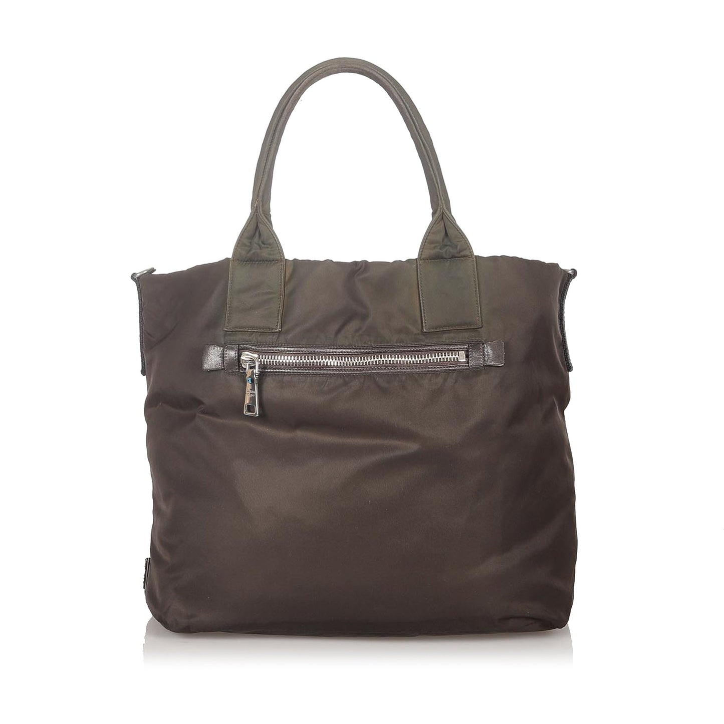 Prada Tessuto Reversible Tote Bag Brown