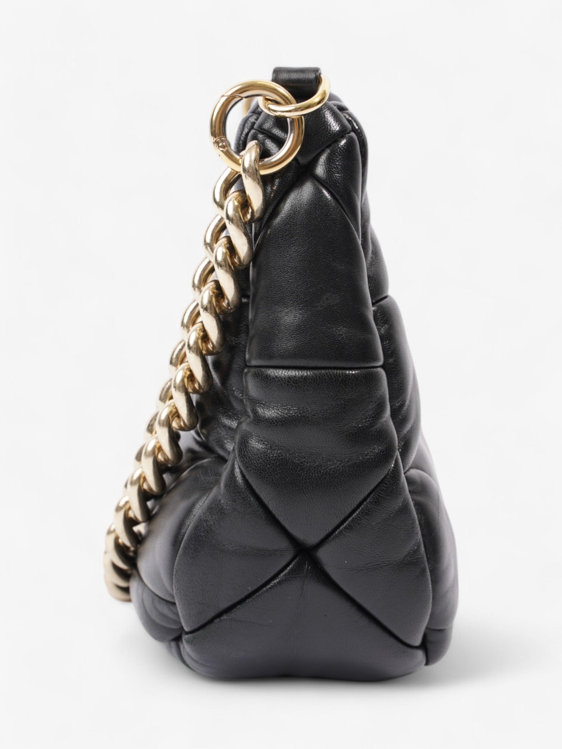 Prada System Padded Bag Leather Black Crossbody Bag