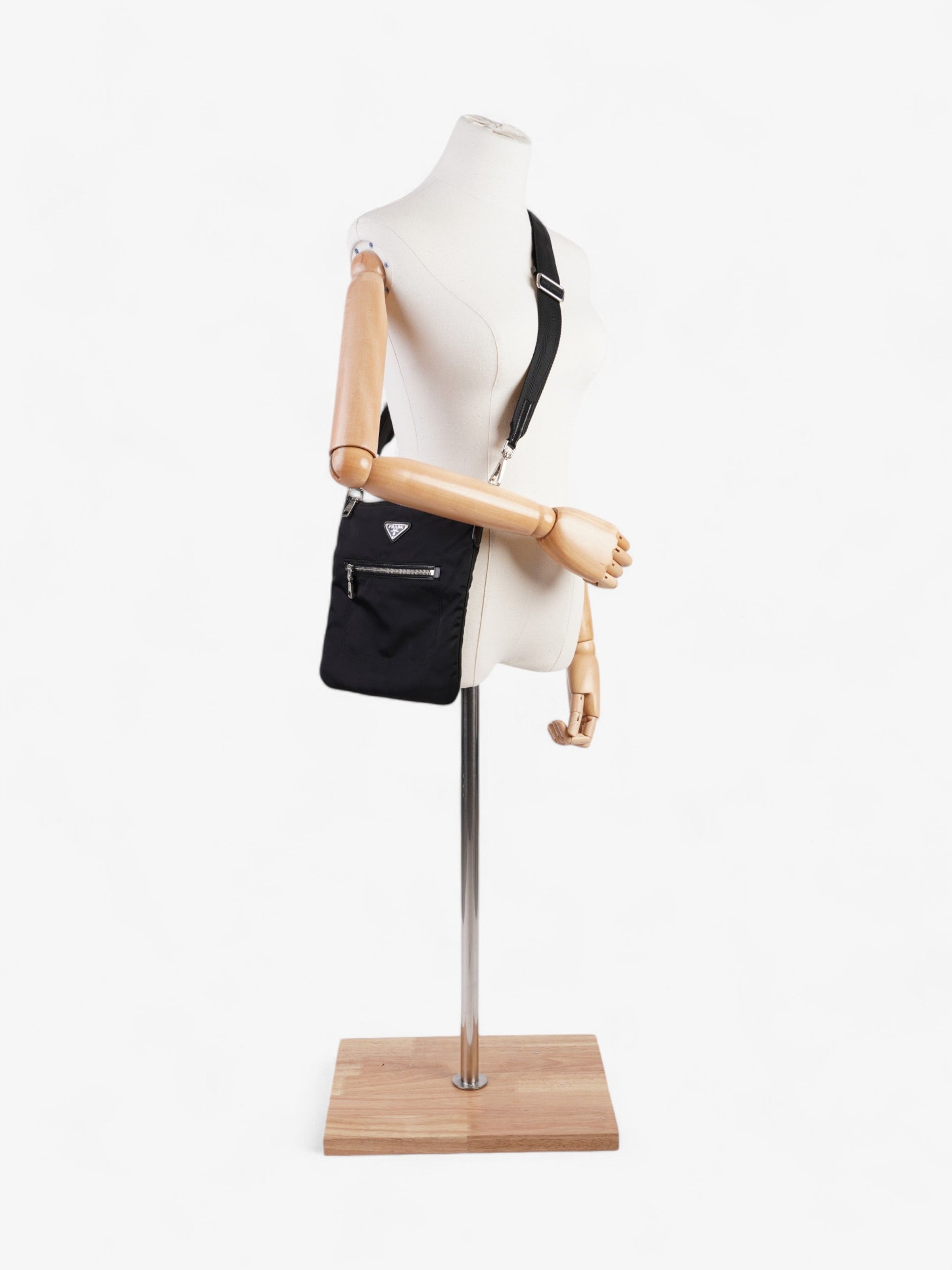 Prada Tessuto Crossbody Nylon Black Crossbody Bag