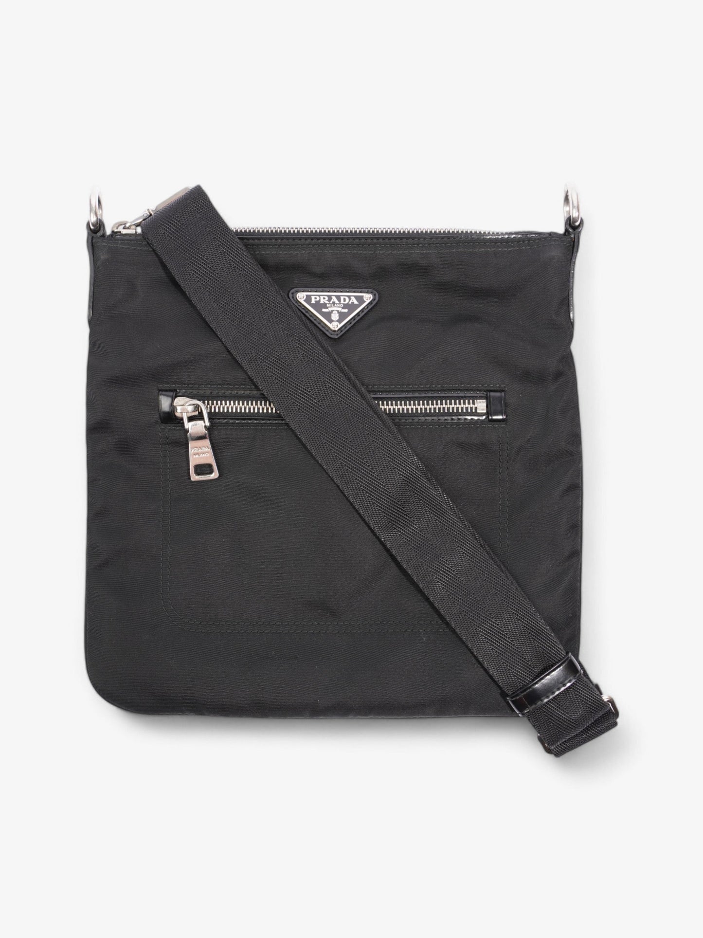 Prada Tessuto Crossbody Nylon Black Crossbody Bag