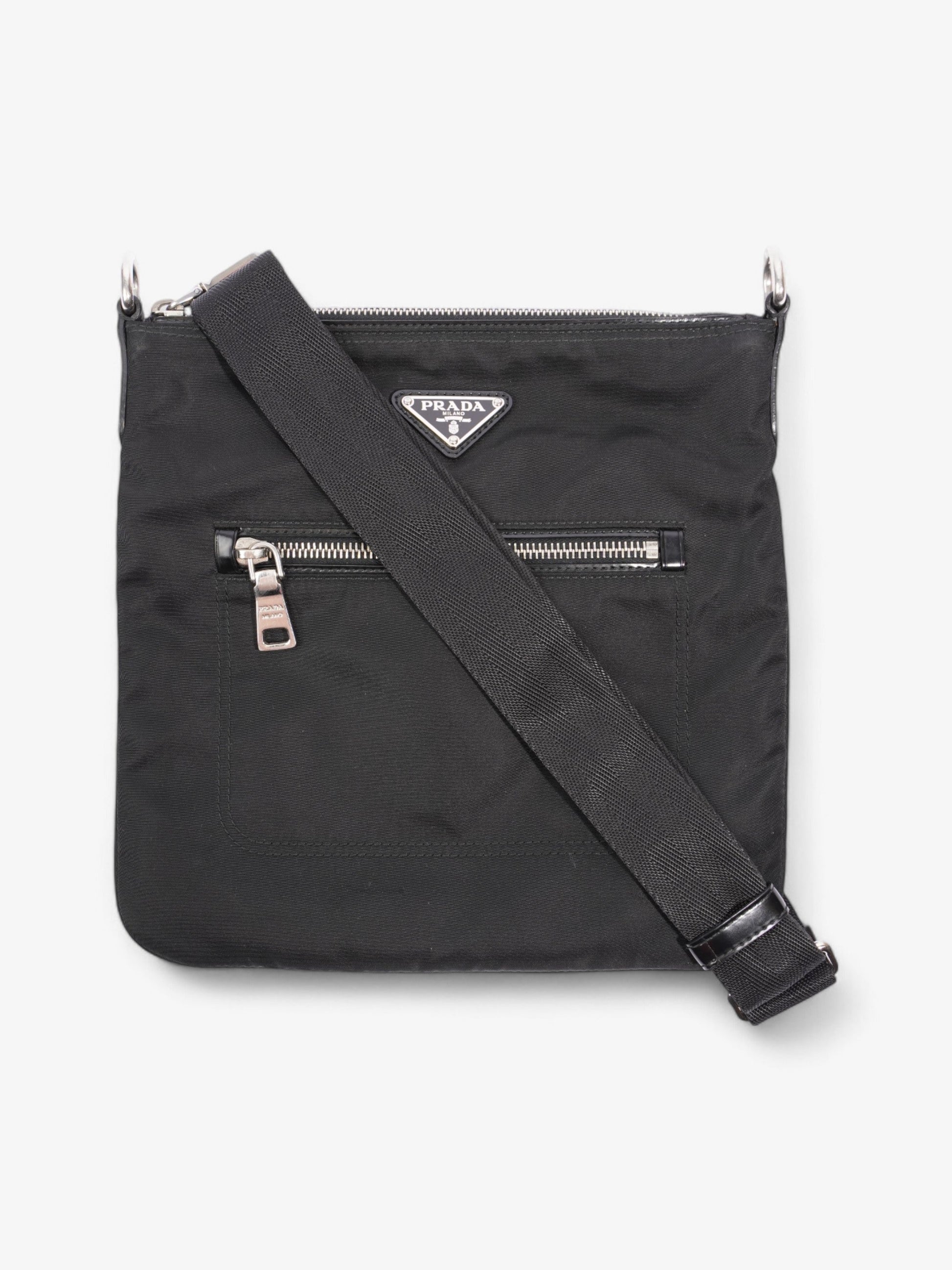 Prada Tessuto Crossbody Nylon Black Crossbody Bag