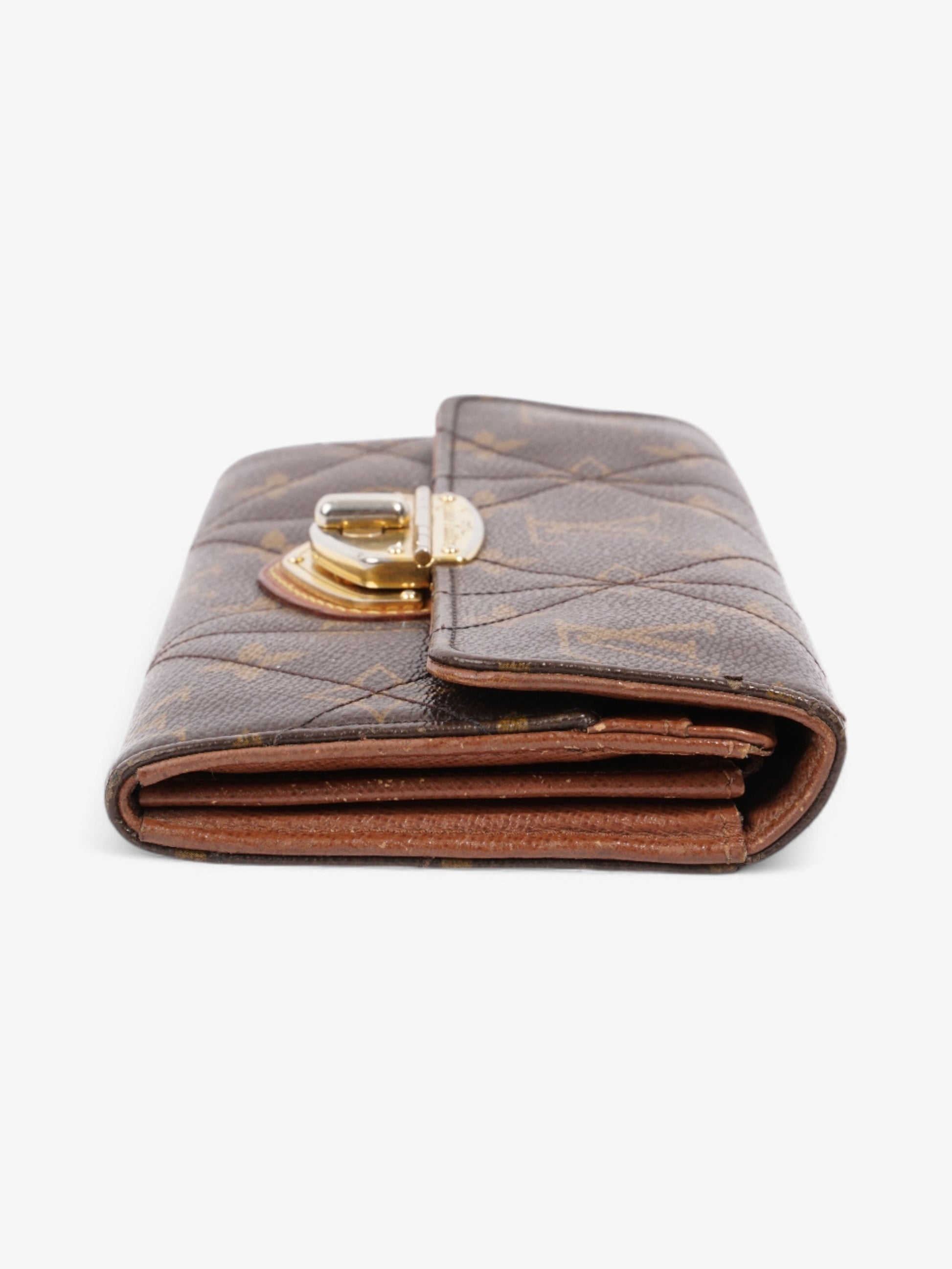 Louis Vuitton Sarah Coated Monogram Gold Canvas Coated Canvas Wallet Case