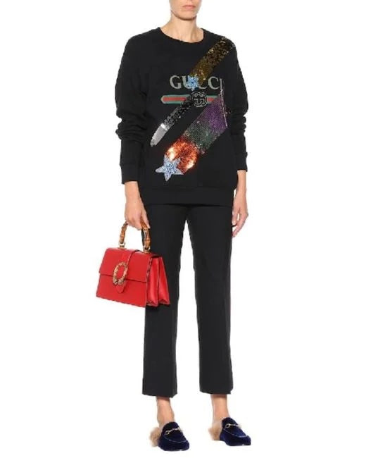 Gucci VELVET & FUR MULES Blue Shoes