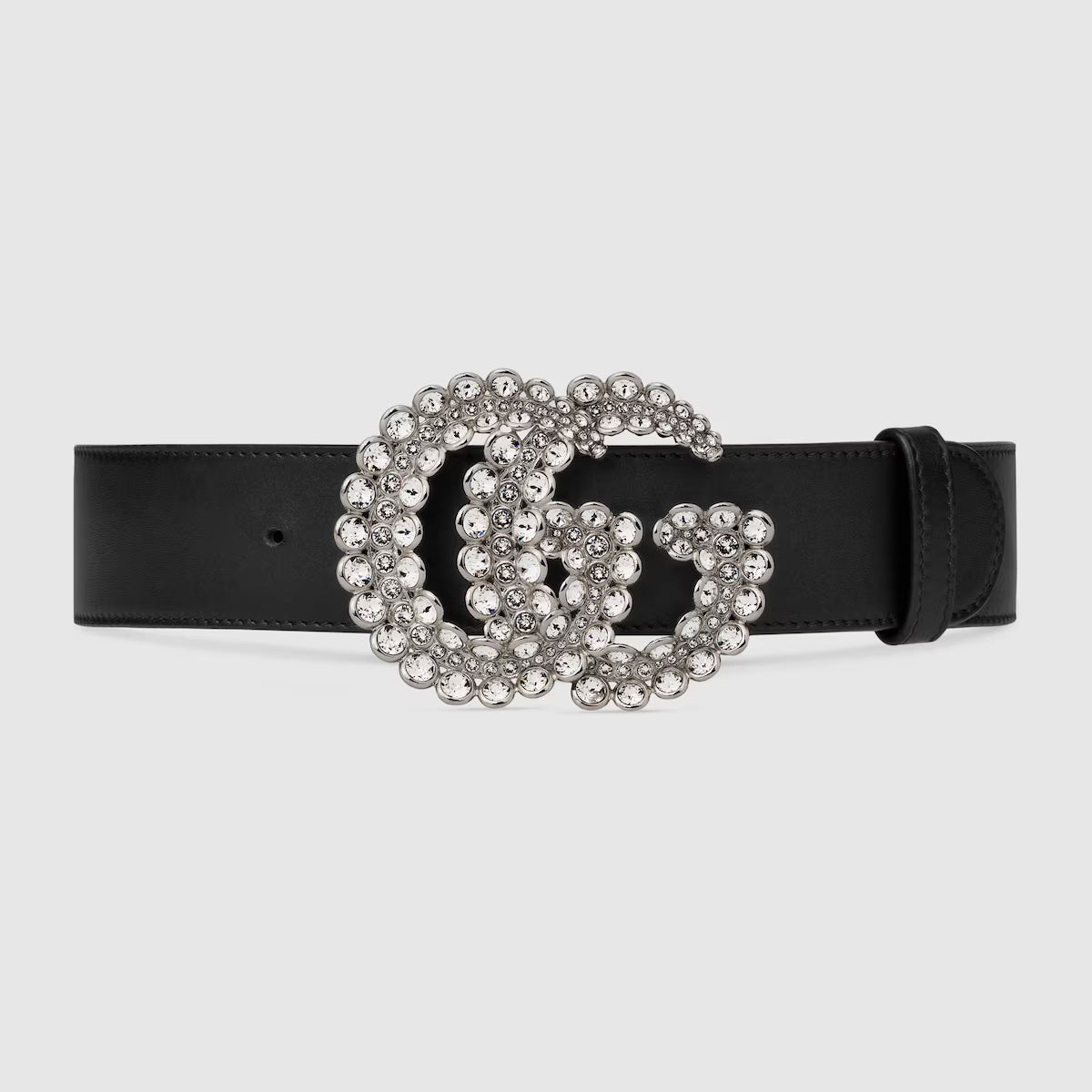 Gucci CRYSTAL GG MARMONT Leather Calfskin Belt
