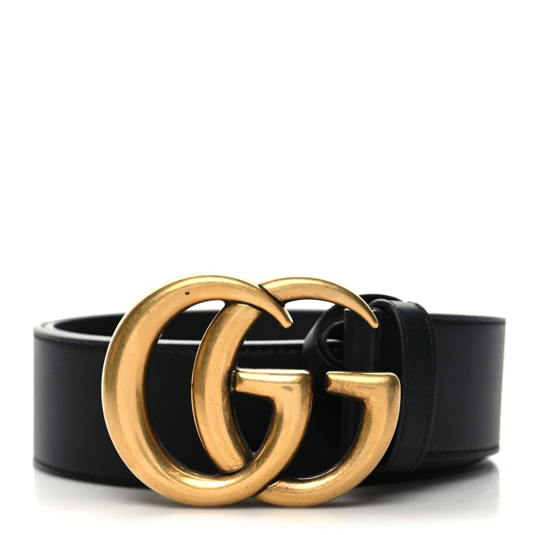 Gucci GG MARMONT DOUBLE G Leather Calfskin Belt