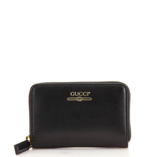 Gucci ZIP AROUND Calfskin Logo Wallet Case