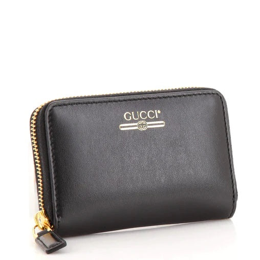 Gucci ZIP AROUND Calfskin Logo Wallet Case