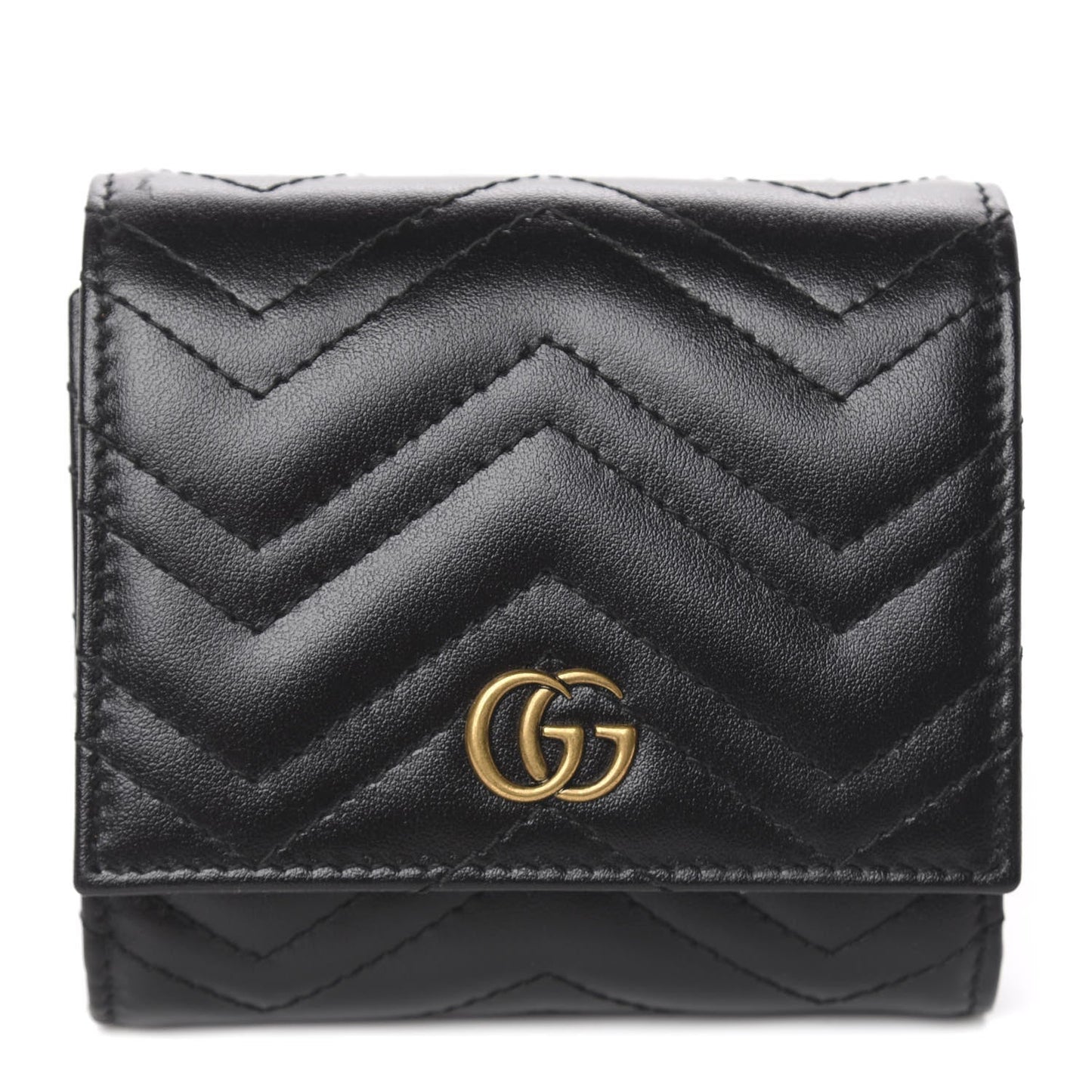Gucci GG MARMONT COMPACT Leather Calfskin Wallet Case