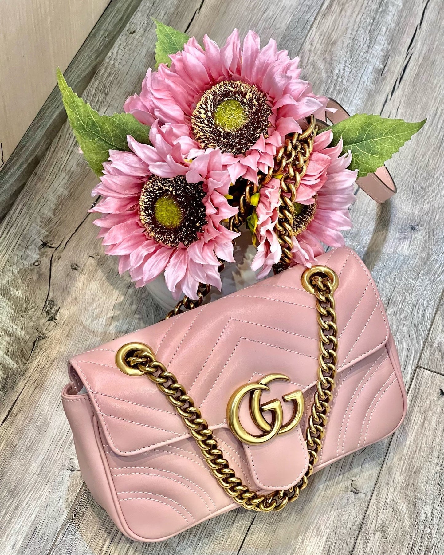 Gucci GG MARMONT Matelasse Leather Calfskin Mini Shoulder Bag