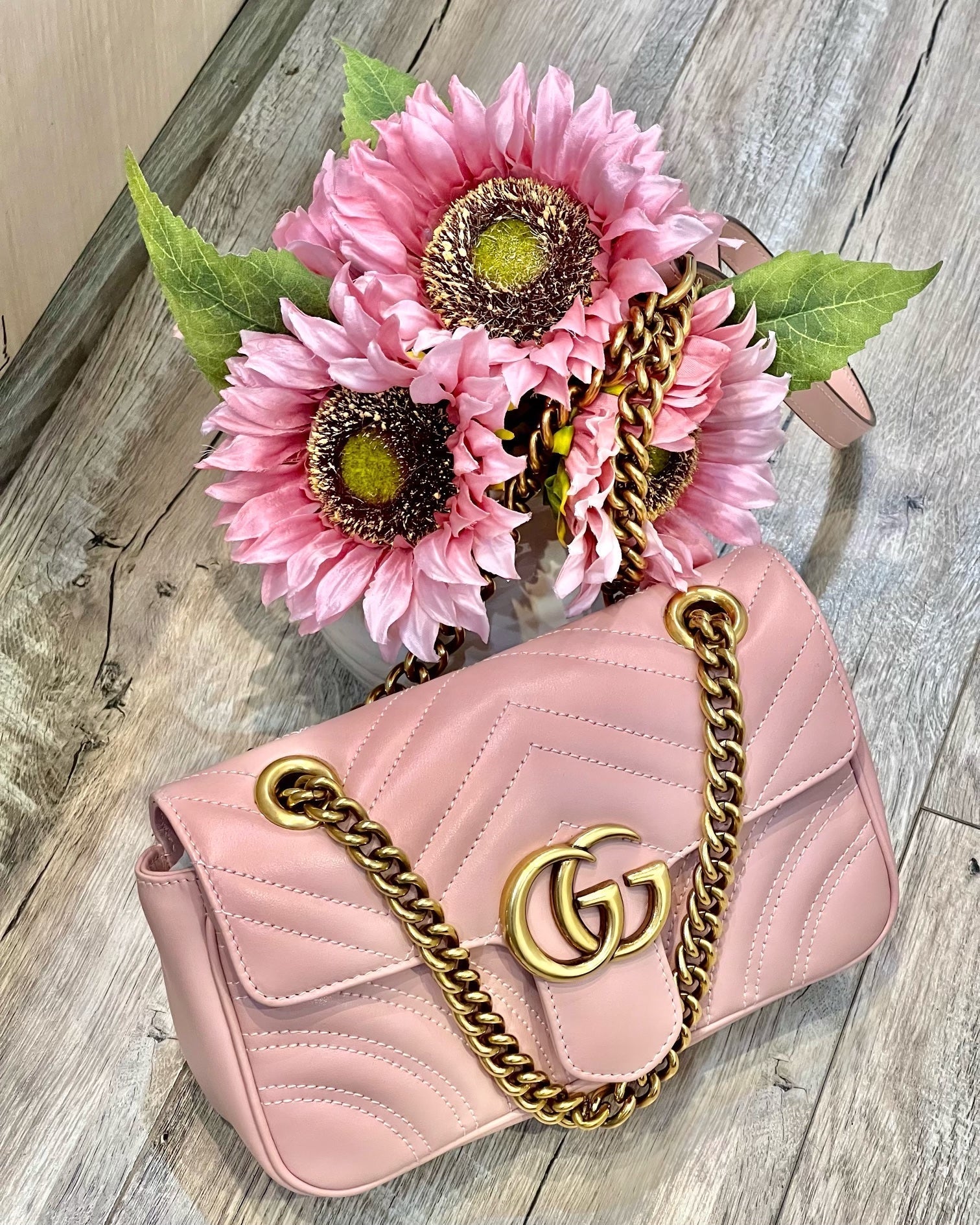 Gucci GG MARMONT Matelasse Leather Calfskin Mini Shoulder Bag