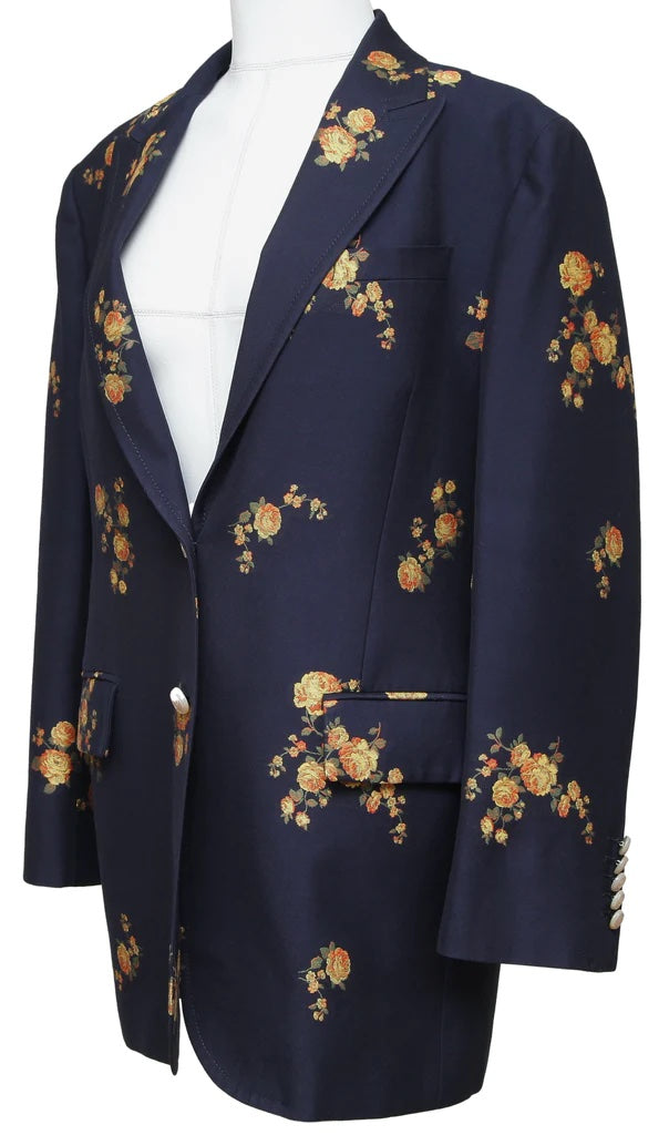 Gucci FLORAL BLAZER JACKET Navy Apparel